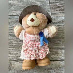 *Rare* Vintage 1986 Wendy's Furskins Mini Bear Blue Ribbon Plush Stuffed Animal